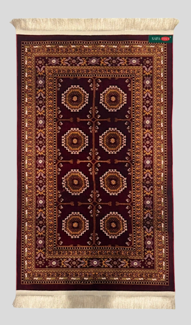 سجادة صلاة ريحان عنابية فاخرة