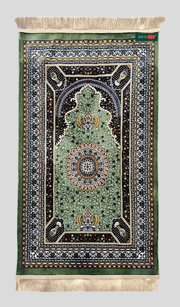 سجادة صلاة ريحان خضراء فاخرة