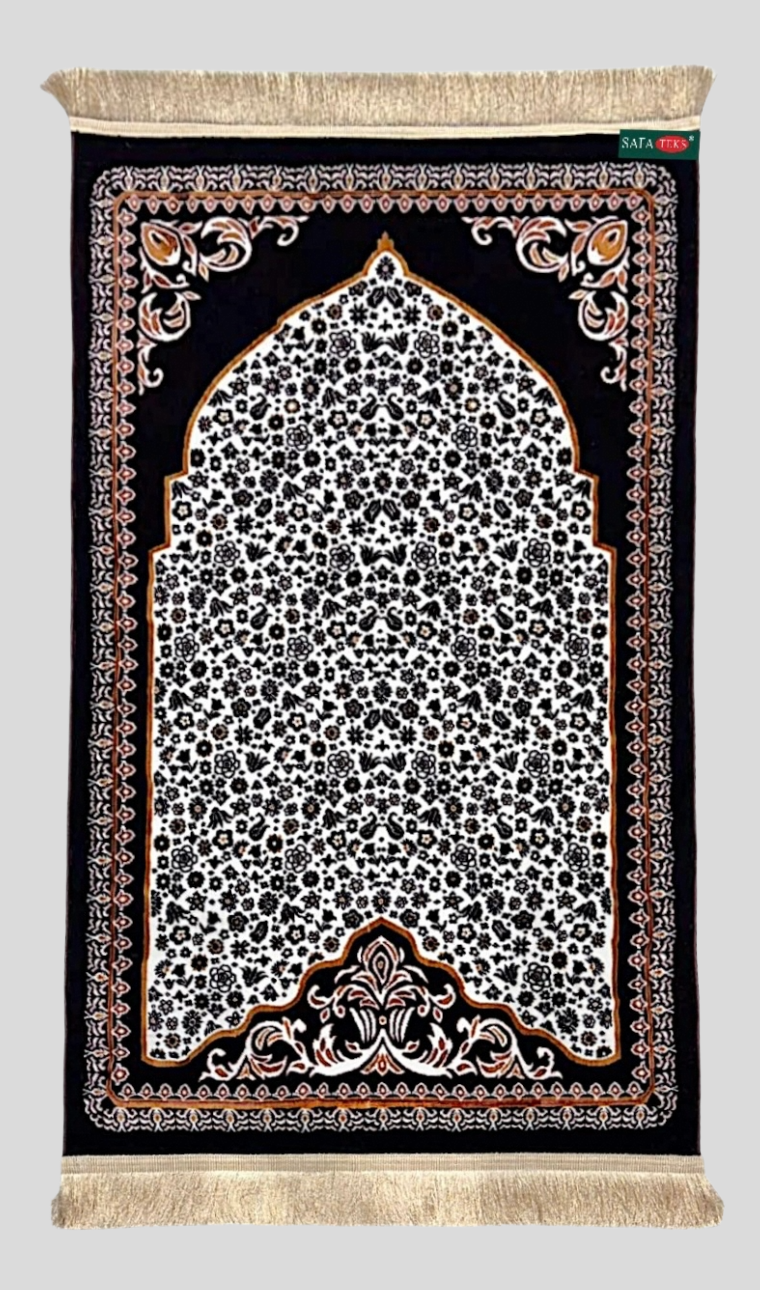 سجادة صلاة ريحان سوداء أنيقة